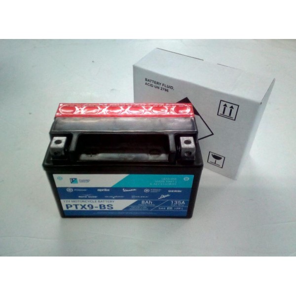 ΜΠΑΤΑΡΙΑ PIAGGIO PTX9-BS (12V, 8Ah)  ΚΩΔ.1L004083