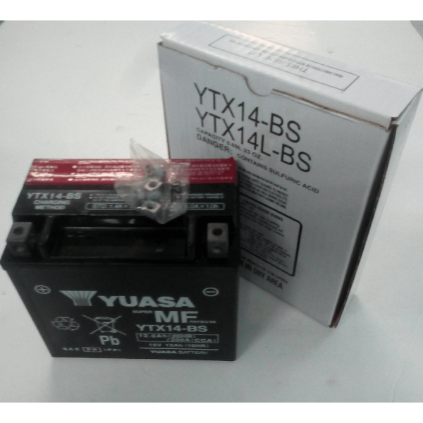 ΜΠΑΤΑΡΙΑ YUASA YTX14-BS 12V-12 AH ΚΛΕΙΣΤΟΥ ΤΥΠΟΥ  ΚΩΔ.638733