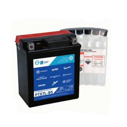 ΜΠΑΤΑΡΙΑ PIAGGIO PTX7L-BS (12V 6Ah)  ΚΩΔ.1R000317	