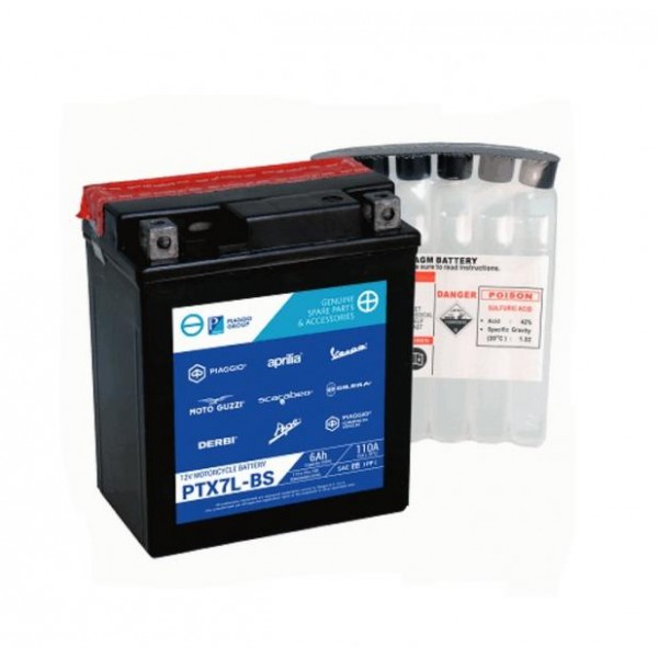 ΜΠΑΤΑΡΙΑ PIAGGIO PTX7L-BS (12V 6Ah)  ΚΩΔ.1R000317	
